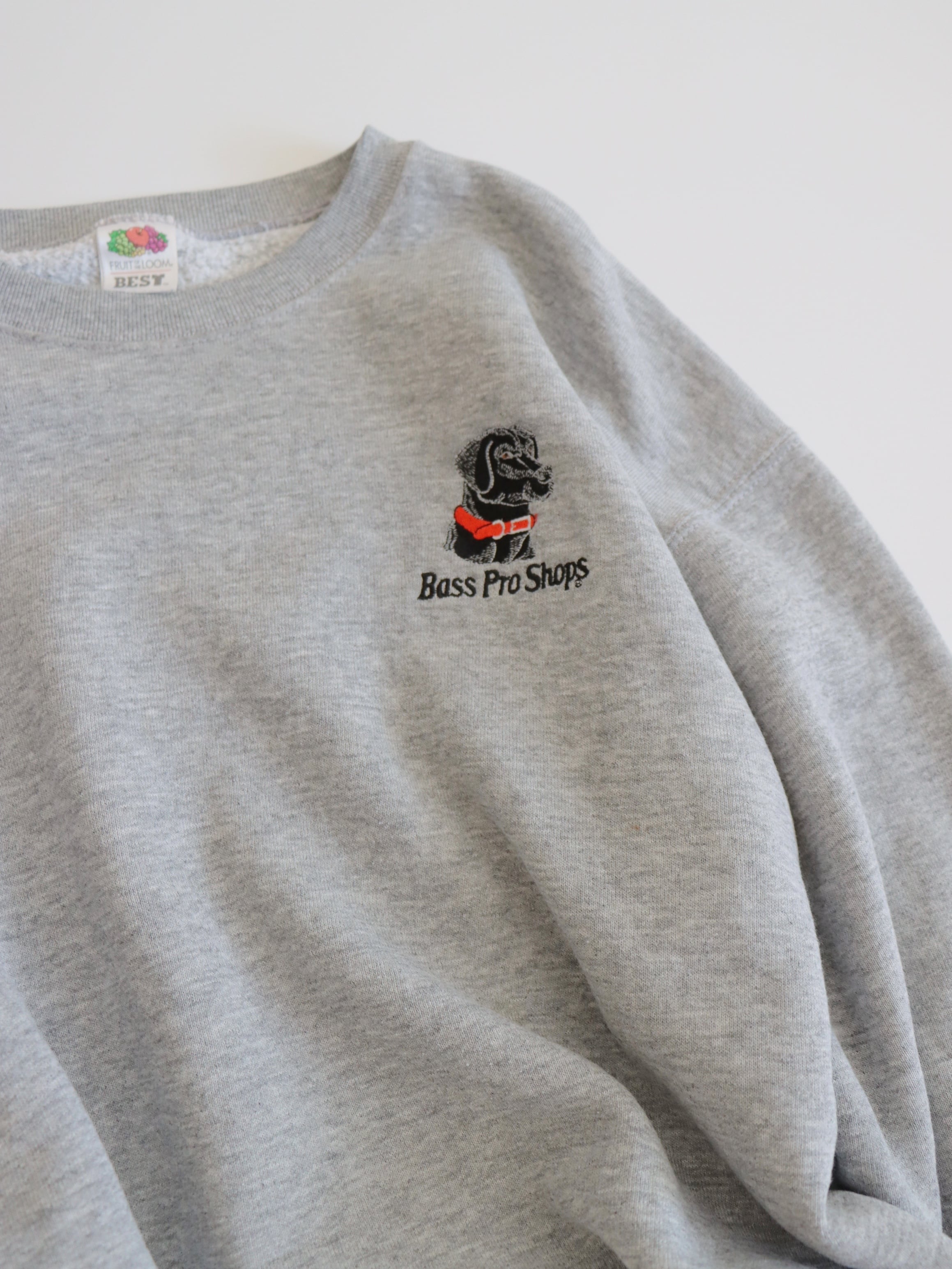 ●90s embroidery dog design sweatshirt②