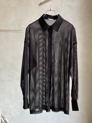 シアーストライプシャツ