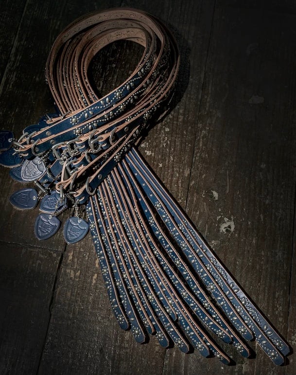 flower +1 studs narrow long belt (HTC × M) | BRIDGE