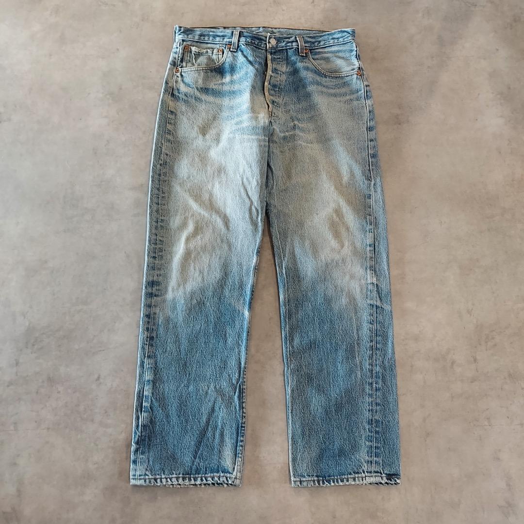 リーバイス501 Levis W36 鬼ヒゲ ハチノス 青 USA製 22425