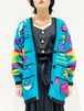 Vintage Multicolor Knit Cardigan