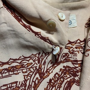 vintage NICOLE paisley print rayon shirt
