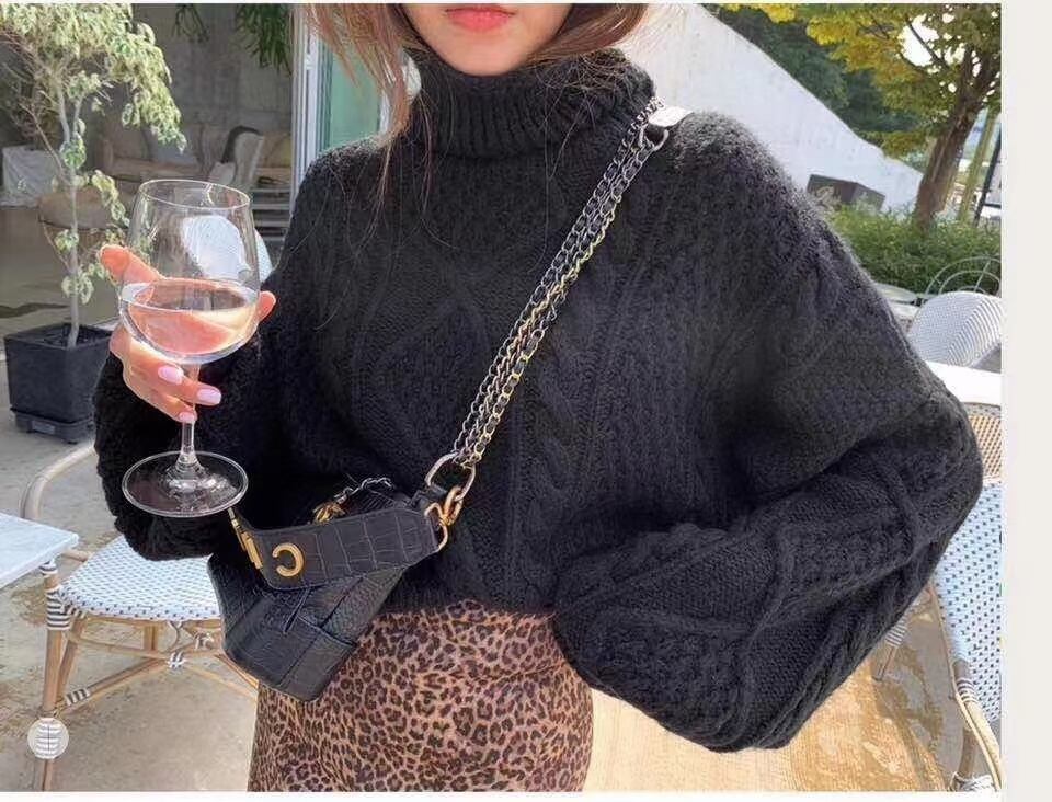 ケーブル編み　タートルネックニット　AJ1079-2329