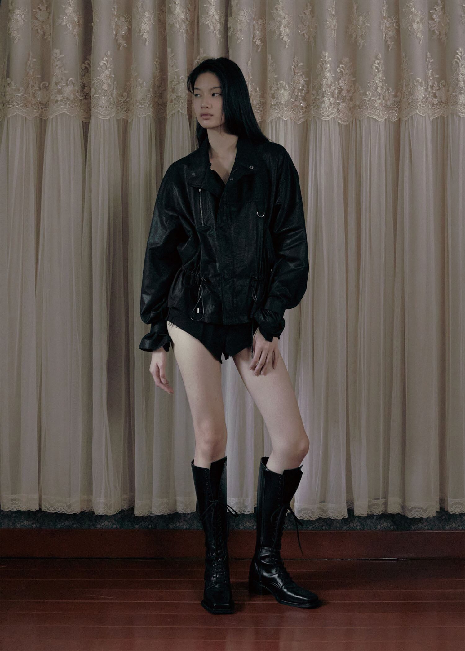 BOHEMIAN SEOUL] FIELD SAFARI HALF JACKET, BLACK 正規品 韓国