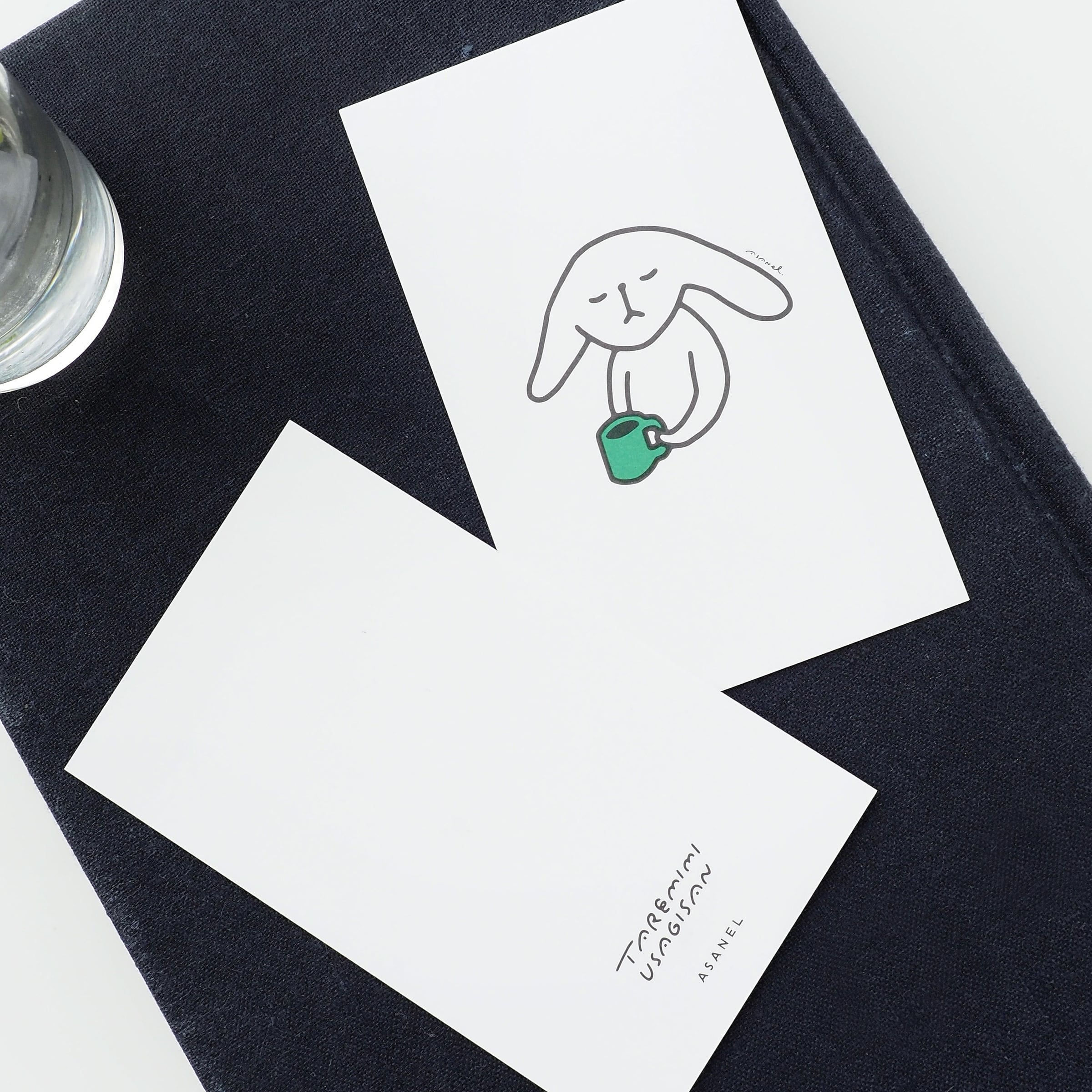 たれみみうさぎさん｜自由に使えるフレークカード | ASANEL