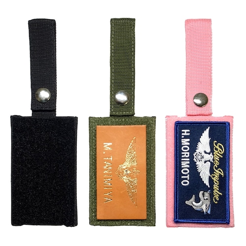 自衛隊グッズ ネームタグホルダー バッグの持手に付けられる 縦型 全3種 「燦吉 さんきち SANKICHI」