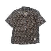 CHUBEI チュウベイ ペイズリー柄 オープンカラー 半袖シャツ M/ブラック