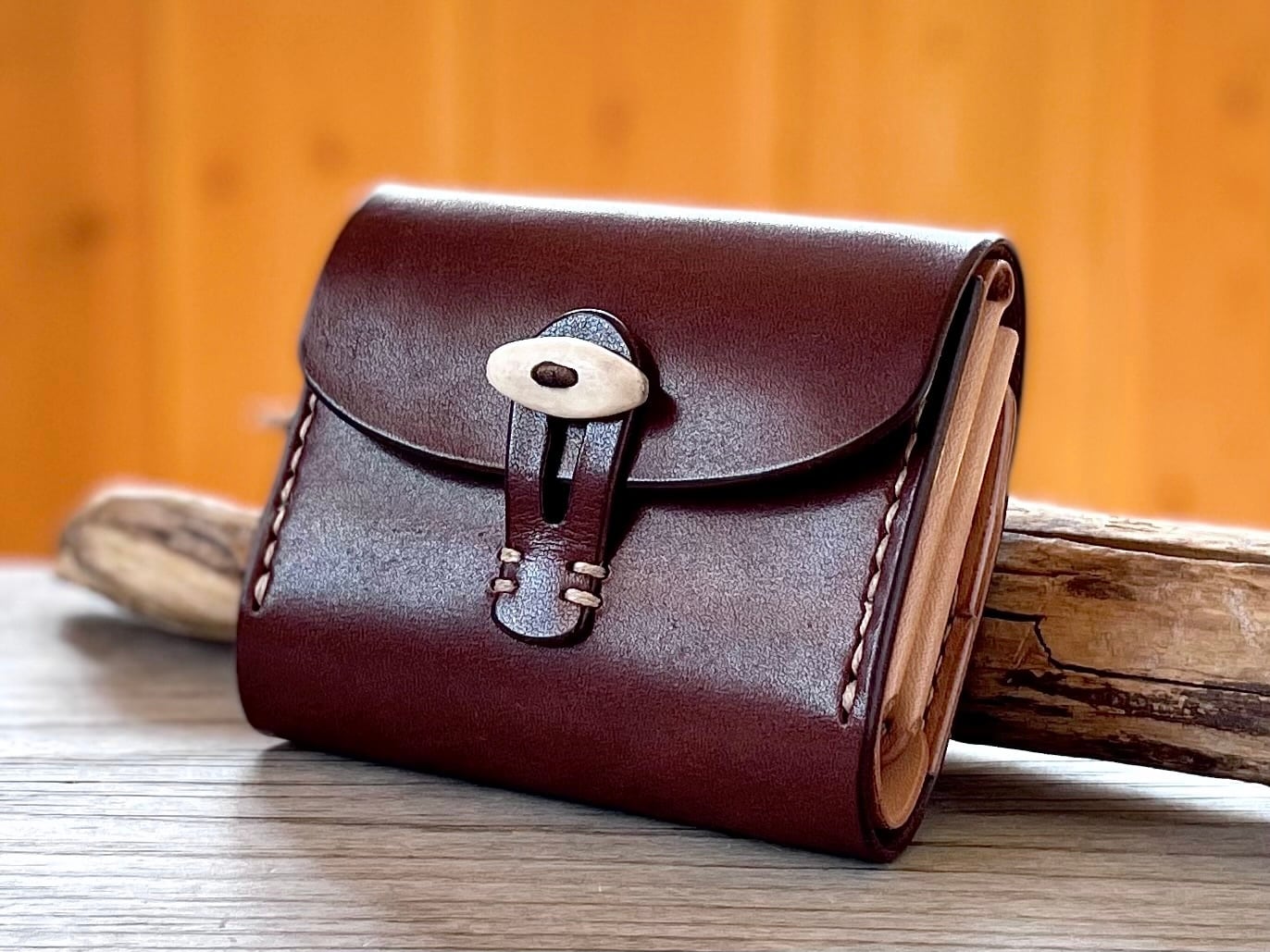 ミニウォレット 刻印サービス付［ブラウン］Small Wallet［Brown］／本 
