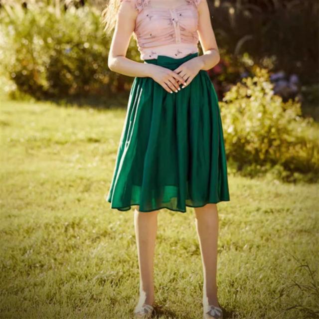 【JUNGLE ME】ウエストリボンフレアスカート　2color　10838