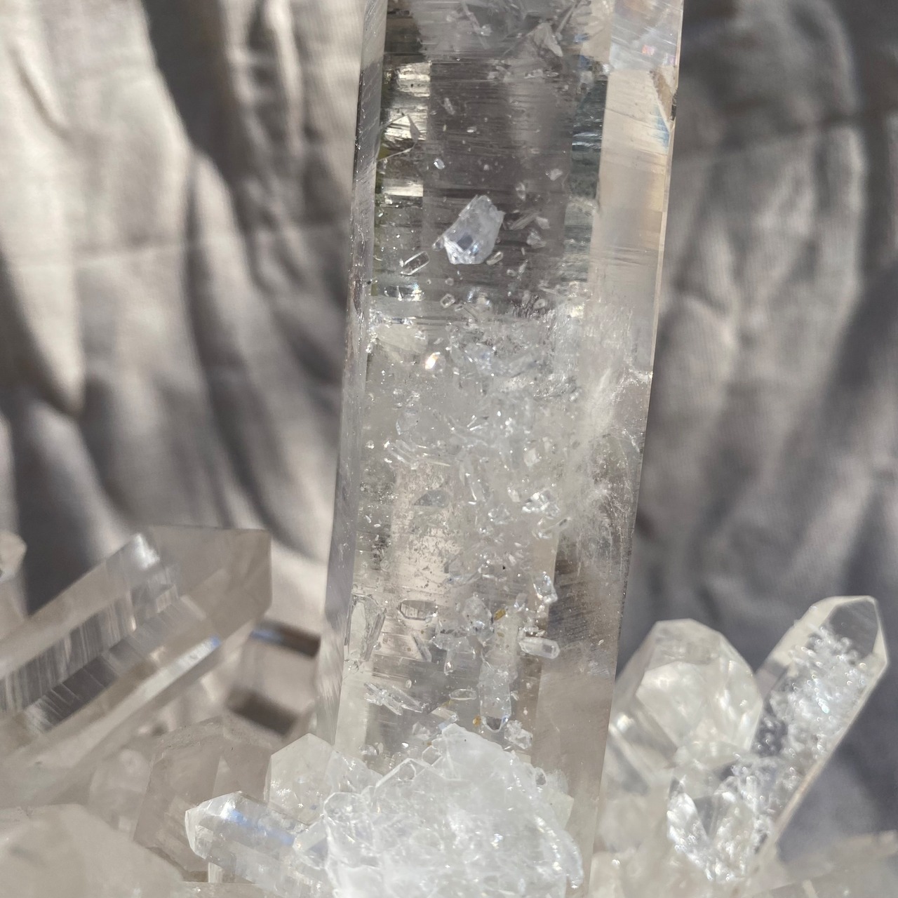 ヒマラヤ 水晶】 インド マニハール産 ♡ 透明度高！ 水晶クラスター 