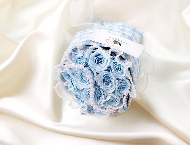 ツイードブーケ（青）