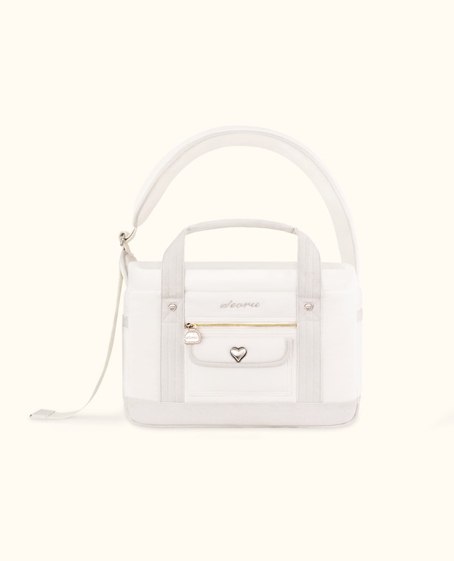 【予約】[SEORU] Pillow bag ( White grey )