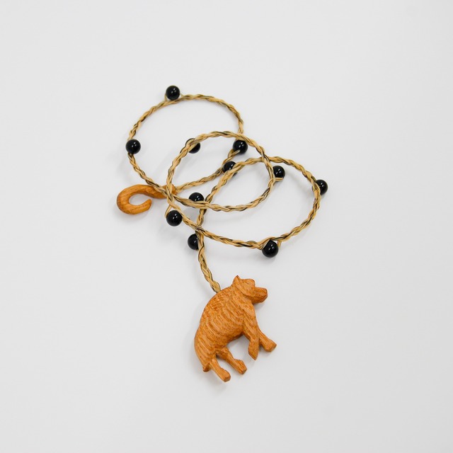 KÄSI｜horse onyx necklace（color: mix gray）