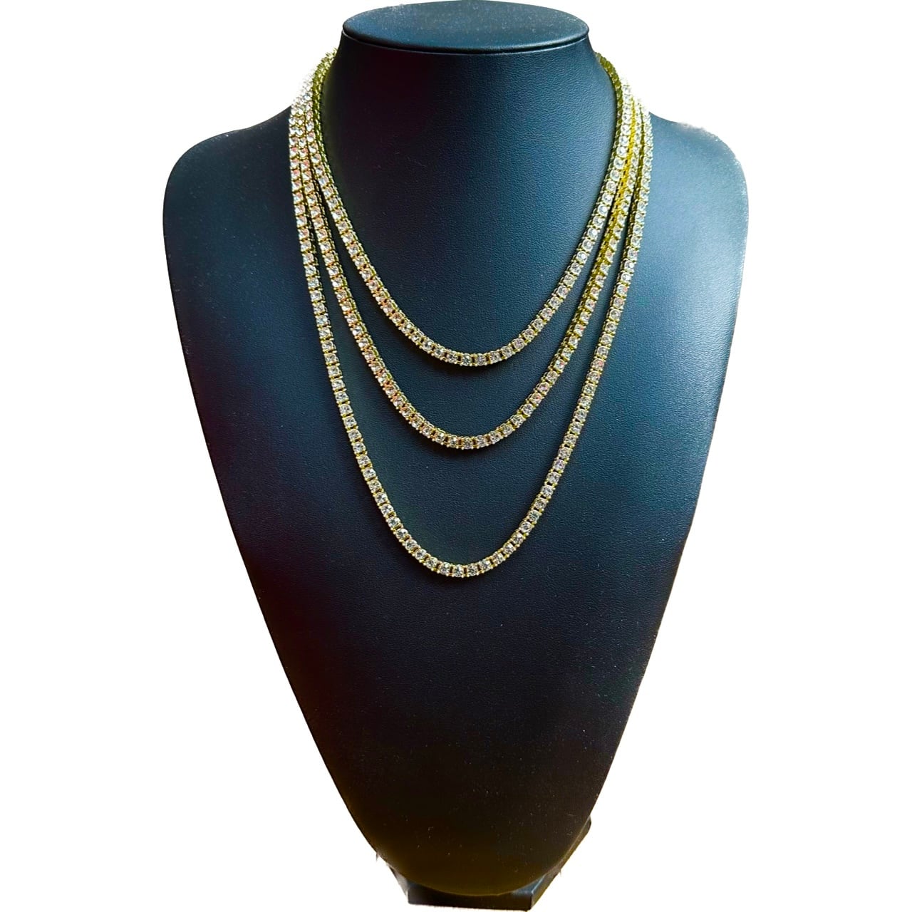 テニスネックレス 60cm 50cm 45cm 幅4mm テニスチェーン ゴールド ブリンブリン ネックレスチェーン ゴールドネックレス ゴールドチェーン ヒップホップ HIPHOP ストリート BigPAPA14 factory【ビッグパパイチヨンファクトリー】 激安!ヒップホップ ジュエリーSHOP CZダイヤ テニスチェーン ゴールド ネックレス ヒップホップ 20インチ