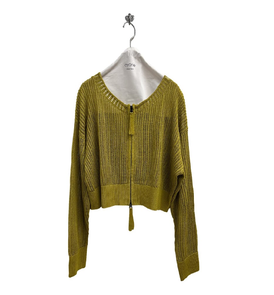 予約販売] ayane アヤン コード刺繍ショート丈ニットブルゾン 826512