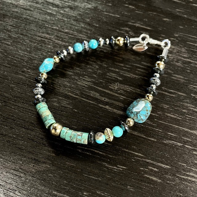 ブライト（Bright）ブレスレット（Wave All Turquoise) 18cm