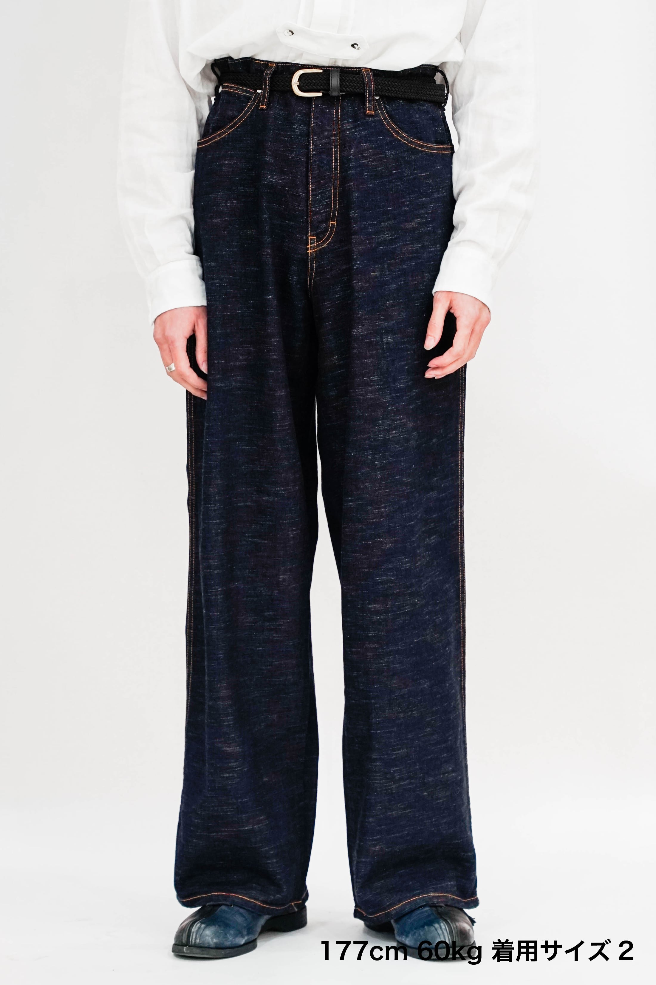 INLAY DENIM WIDE JEAN “Bisbee” INDIGO | TUITACI OFFICIAL ONLINE STORE