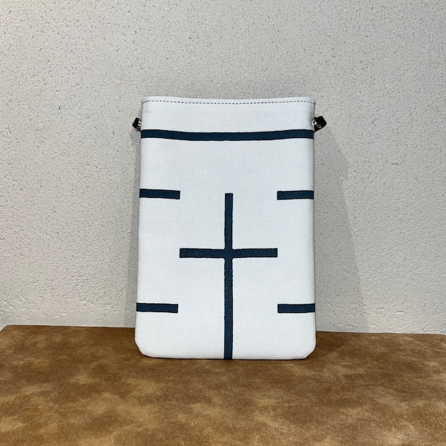 肩掛け　＃端　紺色　日向