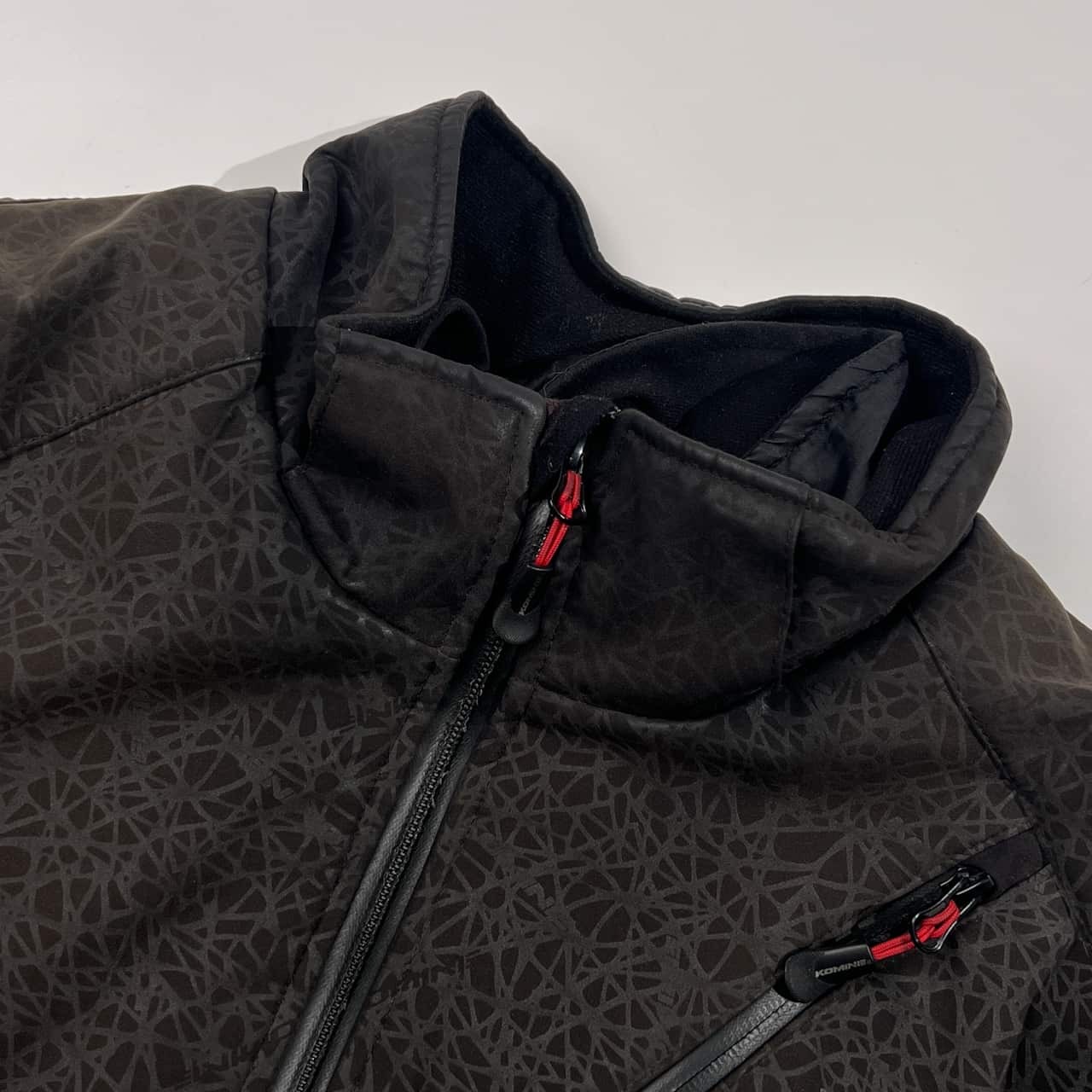 KOMINE コミネ インナー付き 総柄 ウィンタージャケット XL/グレー×ブラック系/メンズ/バイク/バイカー