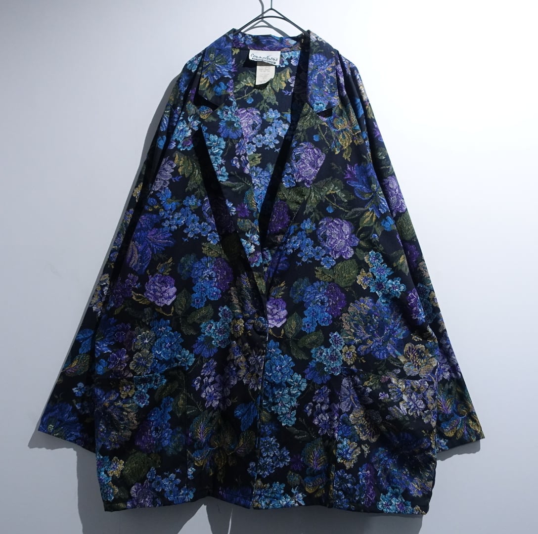 Multicolor Various Flower Motif Design Easy Tailored Jacket