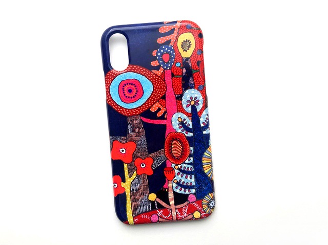 【belle forêt：Navy】手帳型スマホケース iPhone5/5s/SE/6/6s/7/8/SE2/X/XS/Amdroid S/Android M