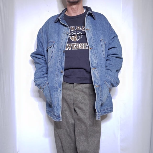 1990s Ralph Lauren Polo Country Blanket Lined Denim Chore Jacket