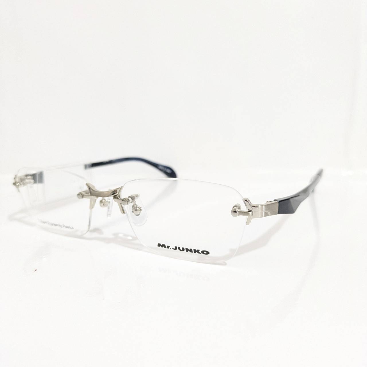 【Mr.JUNKO】スクエアツーポイントフレーム シルバー
