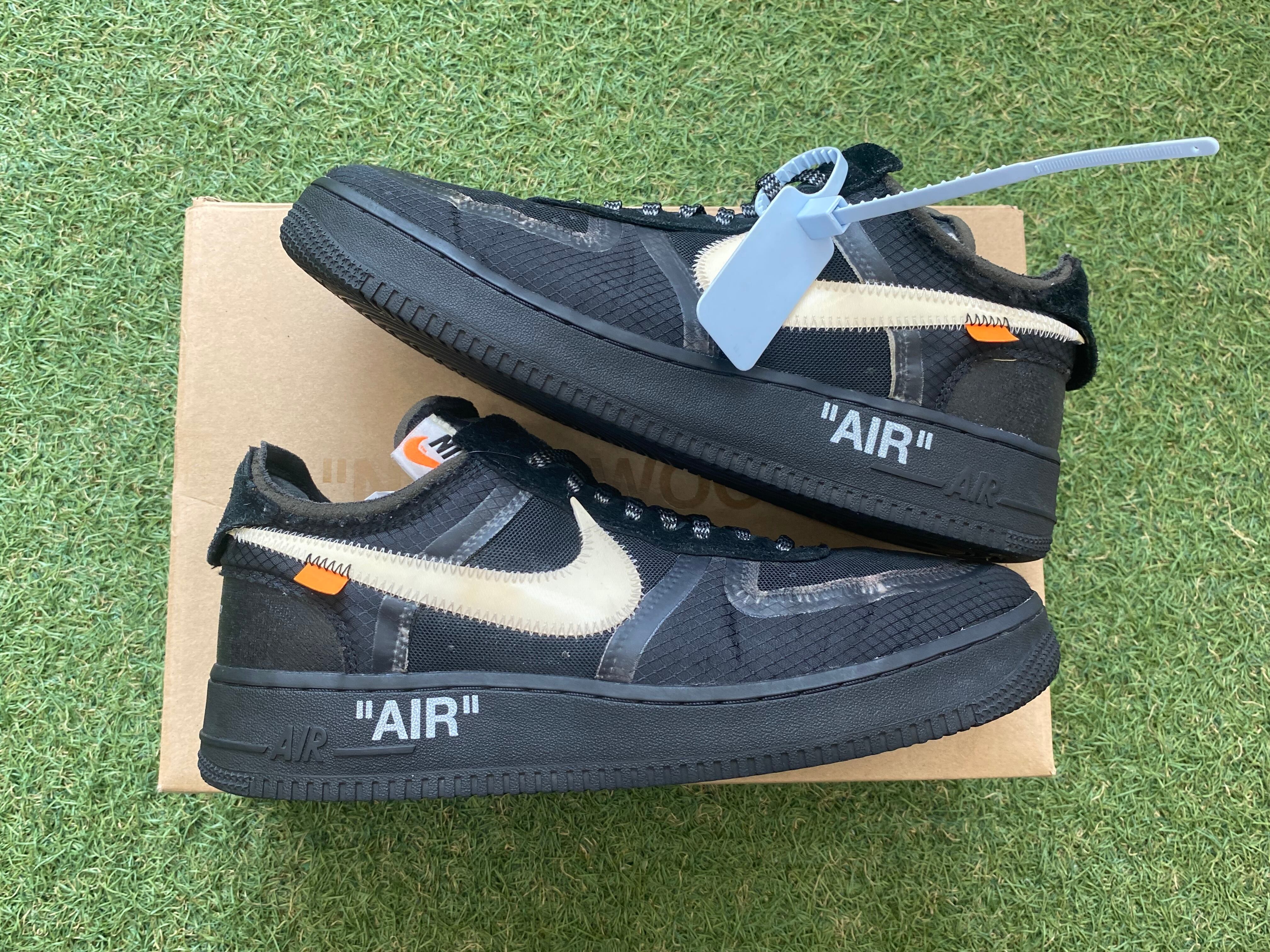 NIKE × OFF-WHITE THE 10 AIR FORCE 1 LOW BLACK AO4606-001 27.5cm 