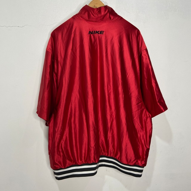 90s NIKE 半袖トラックジャケット　ジャージ　レッド　XL