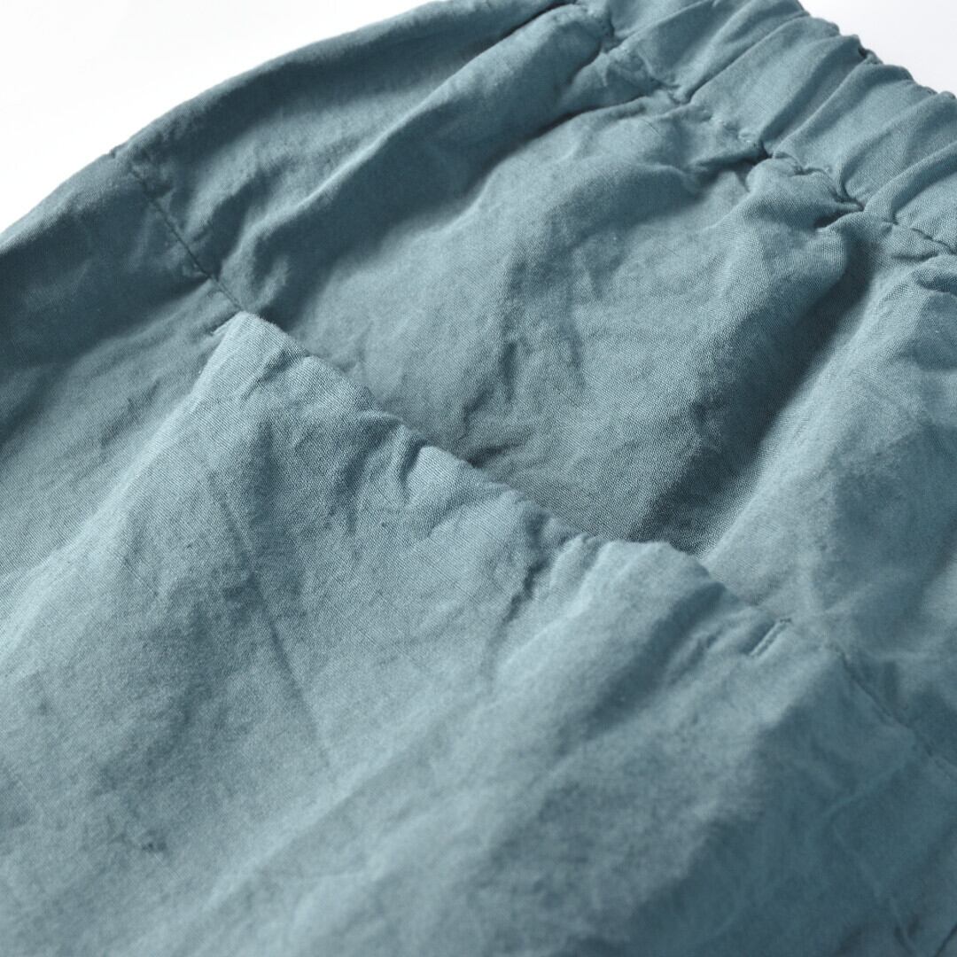 prit プリット コットンリネンウェザーテーパードイージーパンツ・スレート ハリの有る高密度生地を使ったテーパードシルエット