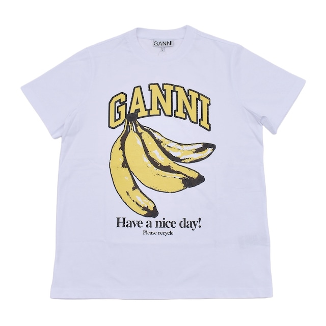 【GANNI】Basic Jersey Banana Relaxed T-shirt