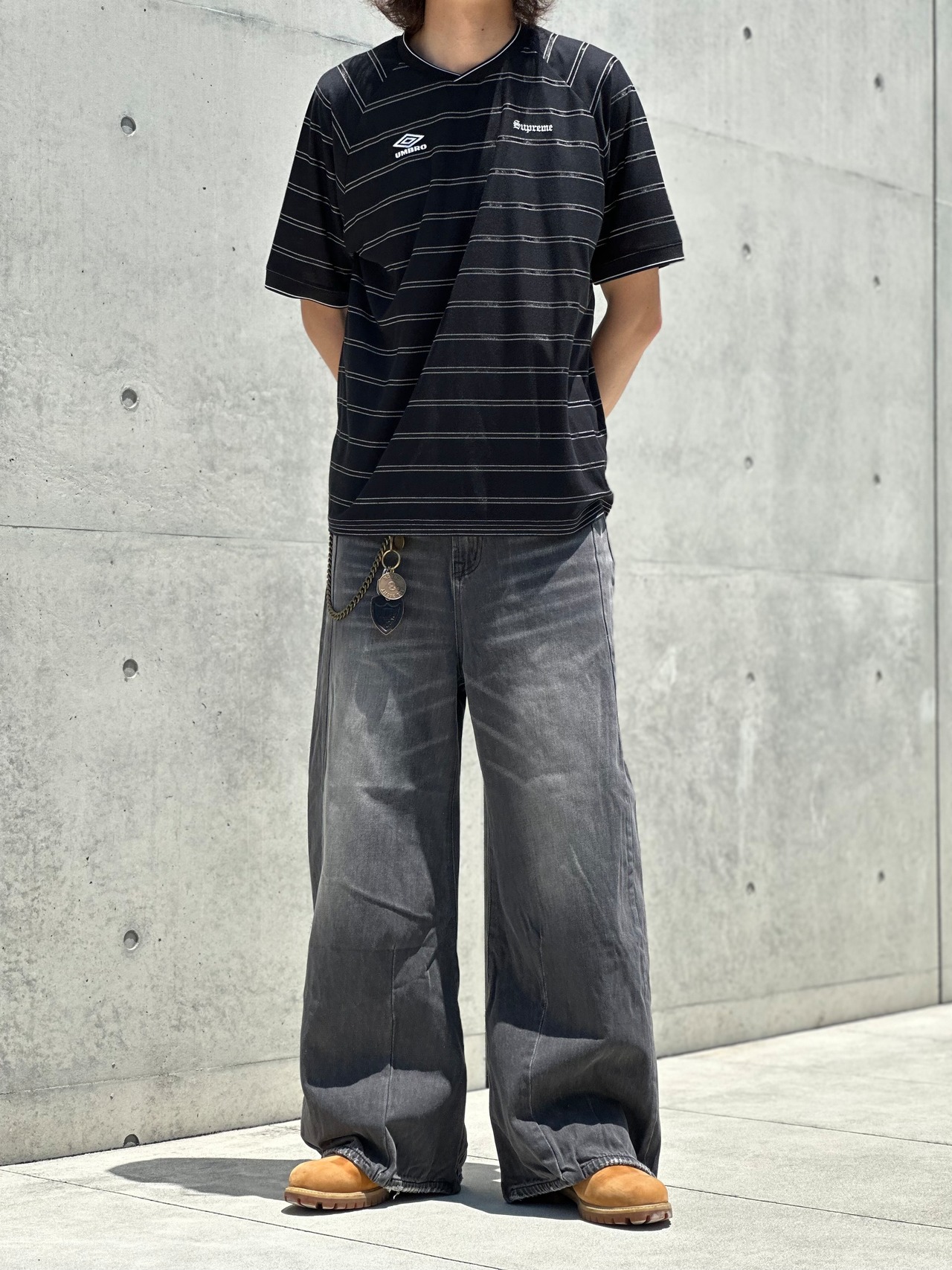 Fade Black Baggy Denim