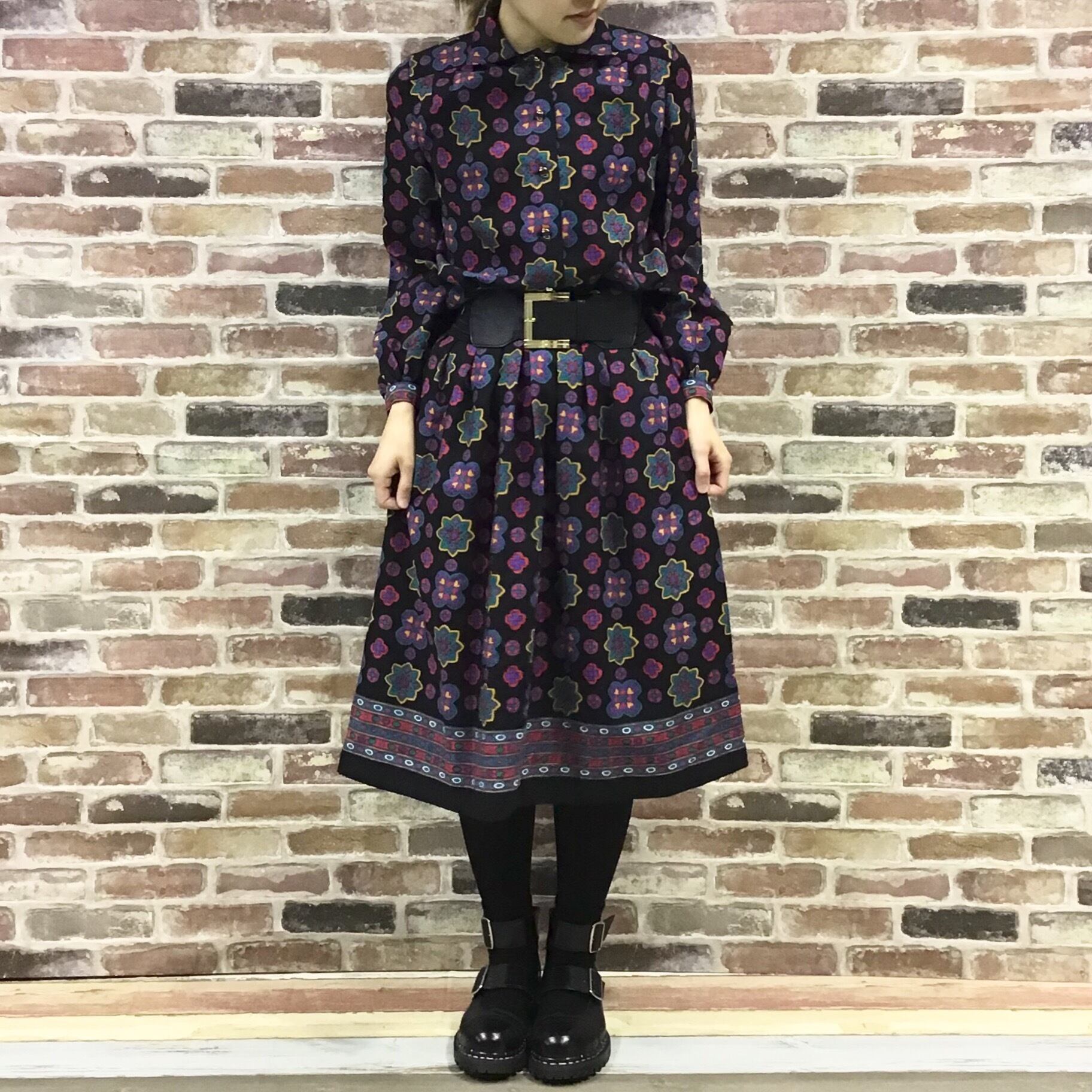 Black Pattern Skirt