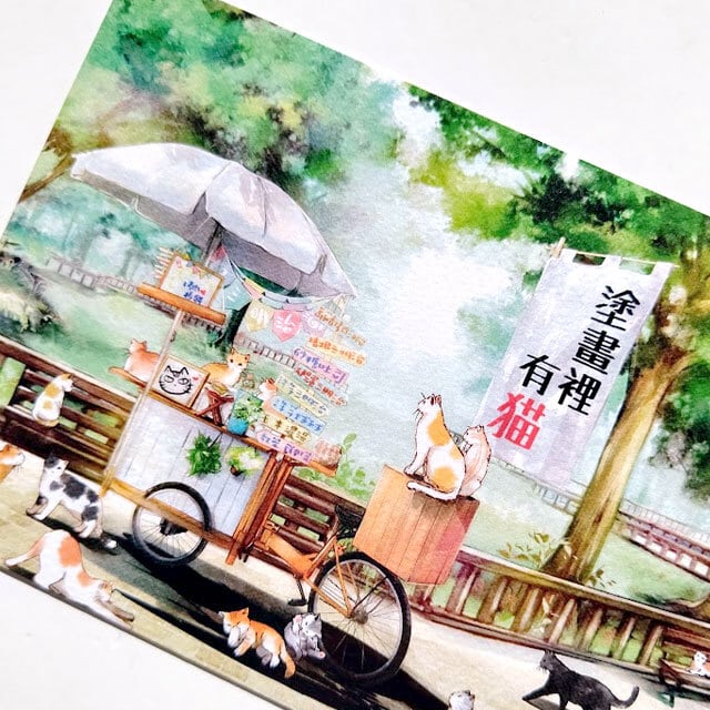 台湾ポストカード 猫 「喵喵三明治」 | 猫式×台灣 台湾雑貨 猫雑貨の