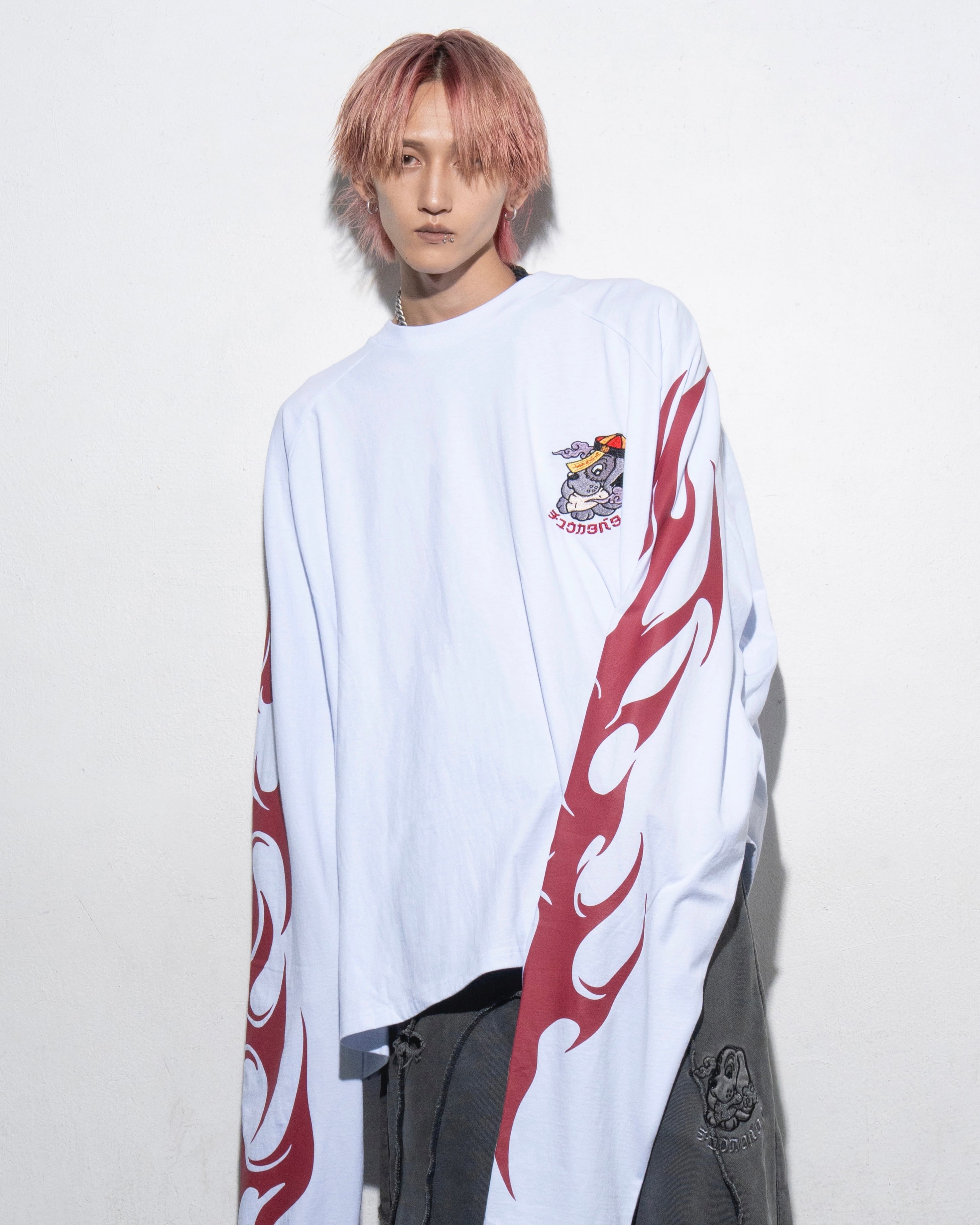 GALFY×チュウカタベタイ ロンT/白 | チュウカタベタイ