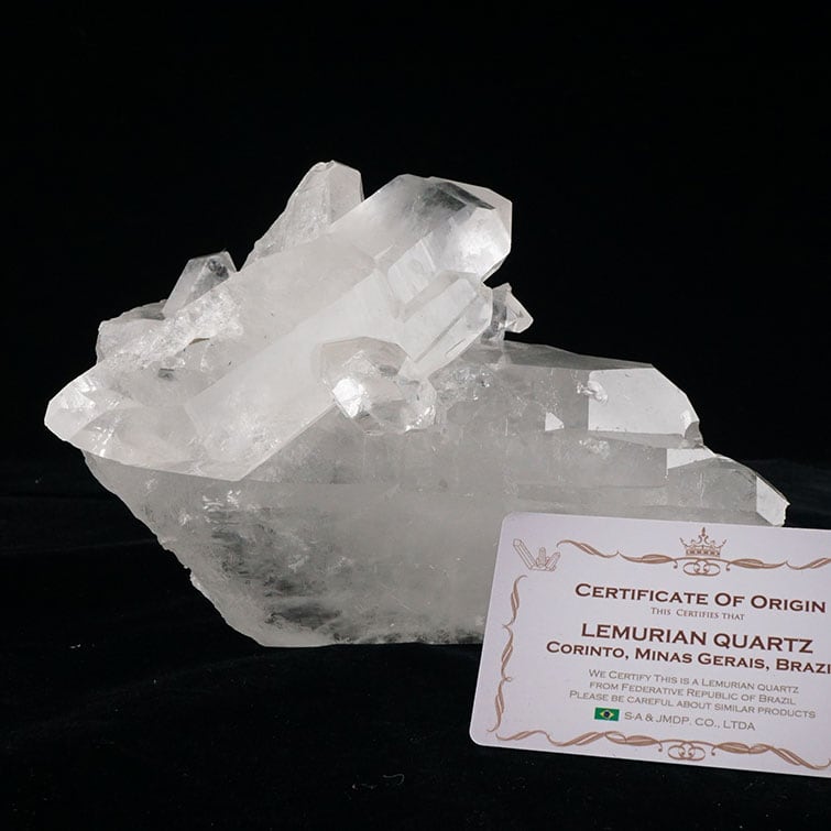 1.9Kg 水晶 クラスター 原石 ブラジル ミナスジェライス州 コリント産 レムリアンシード 証明書付属 一点物 282-410