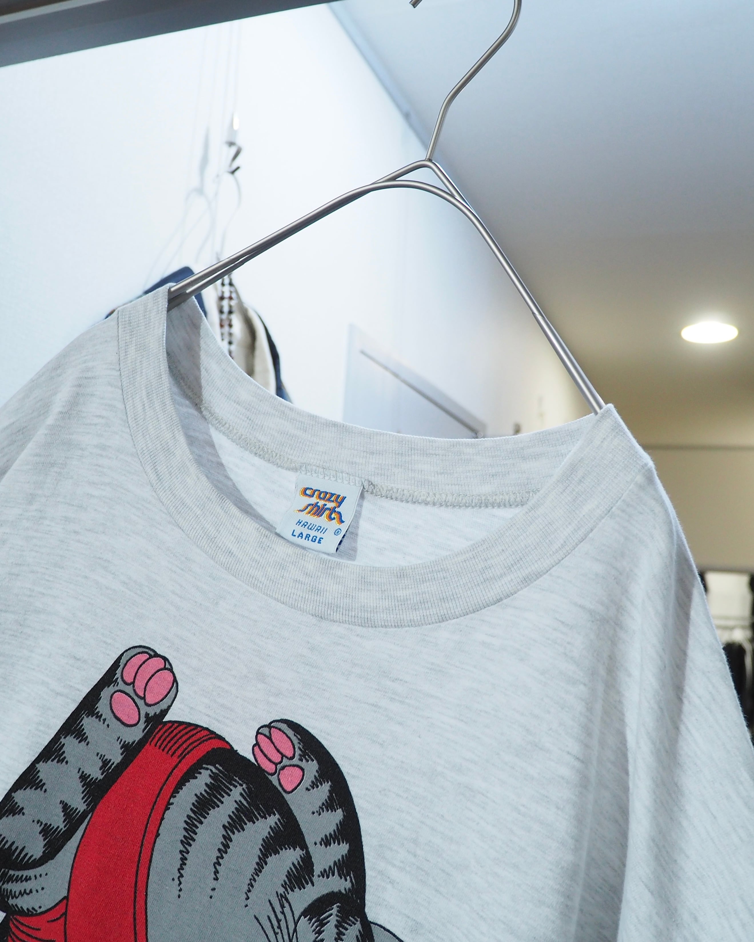 1990s " Made in USA - Kliban Cat " " 相撲 ‐ SUMO " Double-side printed vintage loose Tee