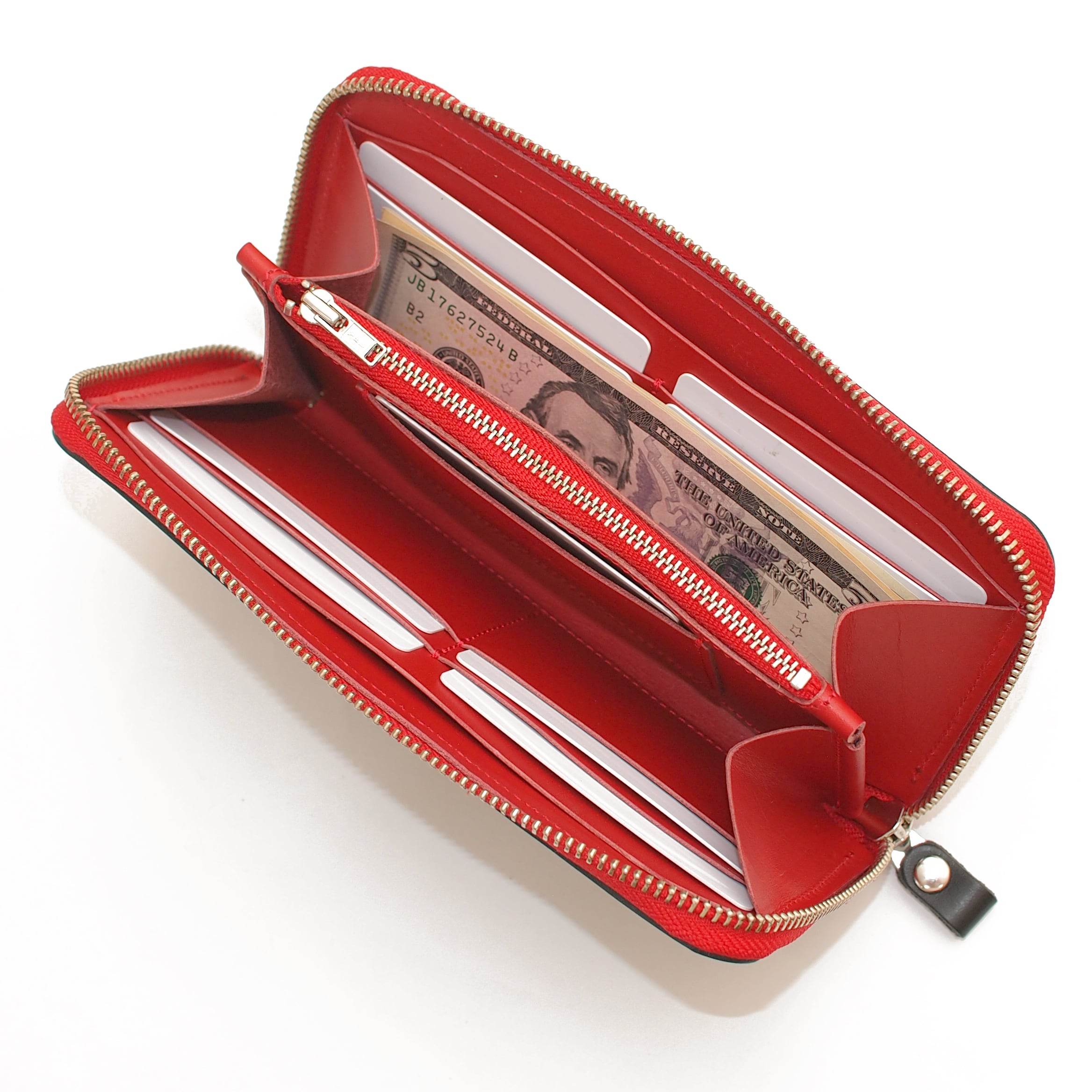 ラウンドファスナー長財布【姫路レザー牛革】世界にひとつ受注生産