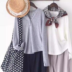 3色/ハーフボタントップス ・9880 3色/ハーフボタントップス ・9880