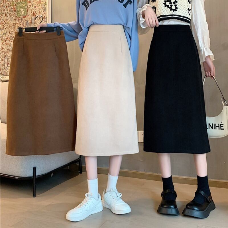 スカート スプリングオータムハイウェストAライン 春物 秋物 1号婦人7280512807