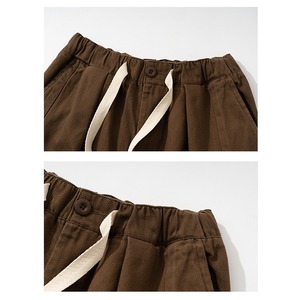 ★CASUAL DRAWSTRING POCKET FIVE-POINT PANTS　　　A0590