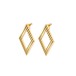 Wave Pattern Aluminium Clip-on Earrings - Rhombus