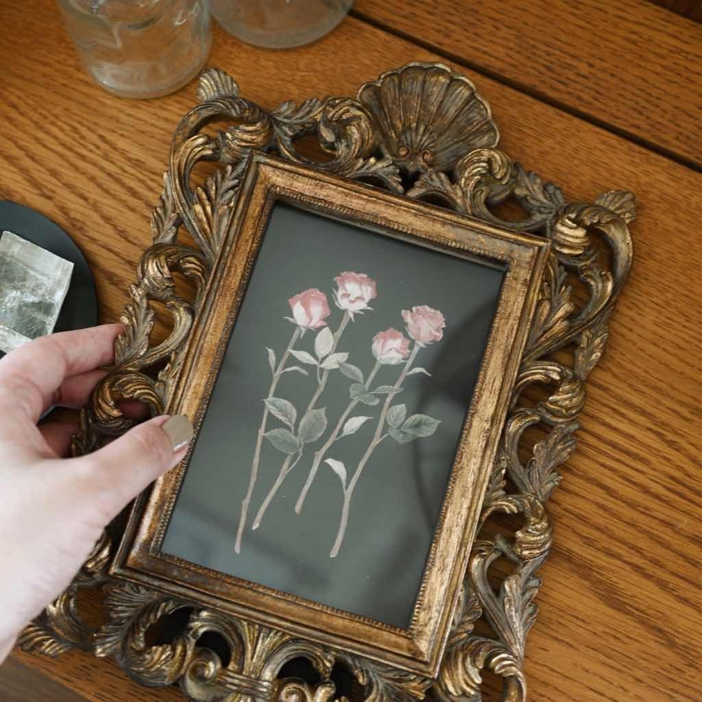 シェル デコレートフレーム|写真立て おしゃれ 豪華 クラシカル 金色 アンティーク加工 インテリア 雑貨屋