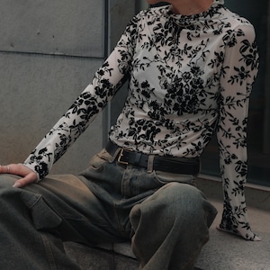MONOTONE FLORAL TOPS / IVR