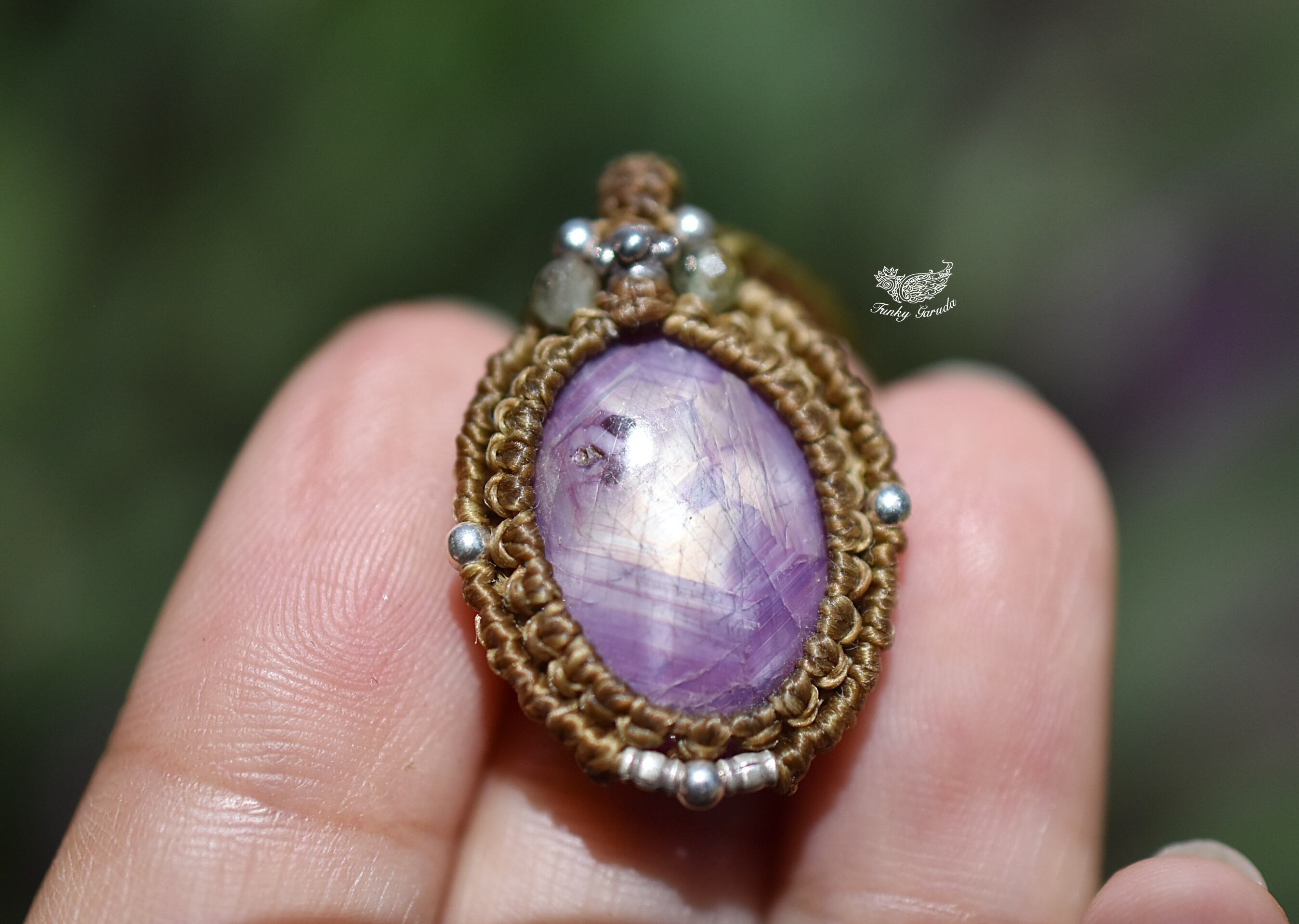 星バッチリ★スタールビーマクラメネックレス1121