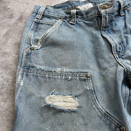 00s メキシコ製 デニム ダブルニー Carhartt 34×32 詳細写真14