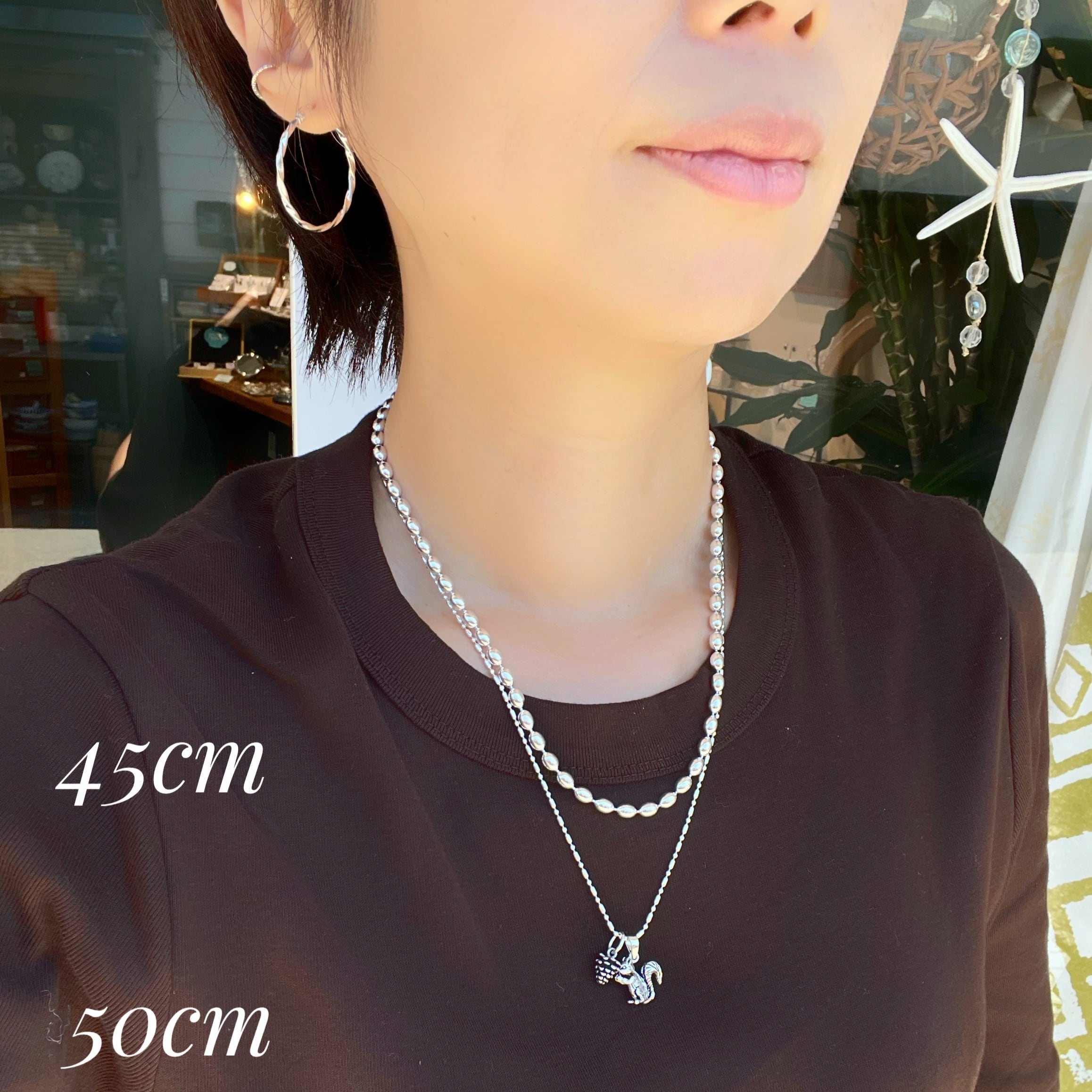 ラスト1匹！】マツボックリ と リス のネックレス 秋冬 まつぼっくり