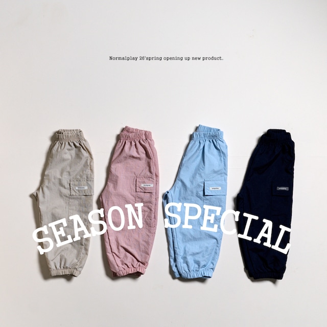 【取寄】normal play|easy cargo pants|イージーカーゴパンツ|12M-JM|kids&jr|26 spring