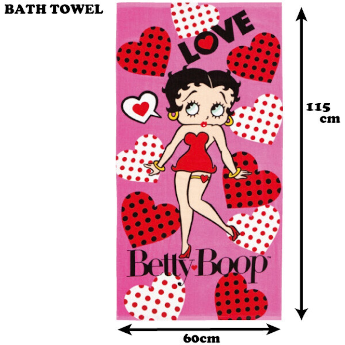 ベティ・ブープ バスタオル ・BETTY BOOP ベティちゃん タオル 