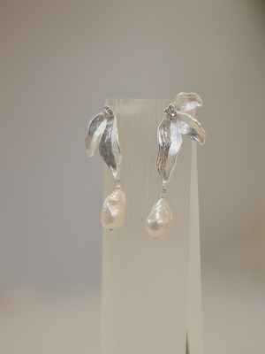 Baroque Pearl Pierced Earrings / SILVER